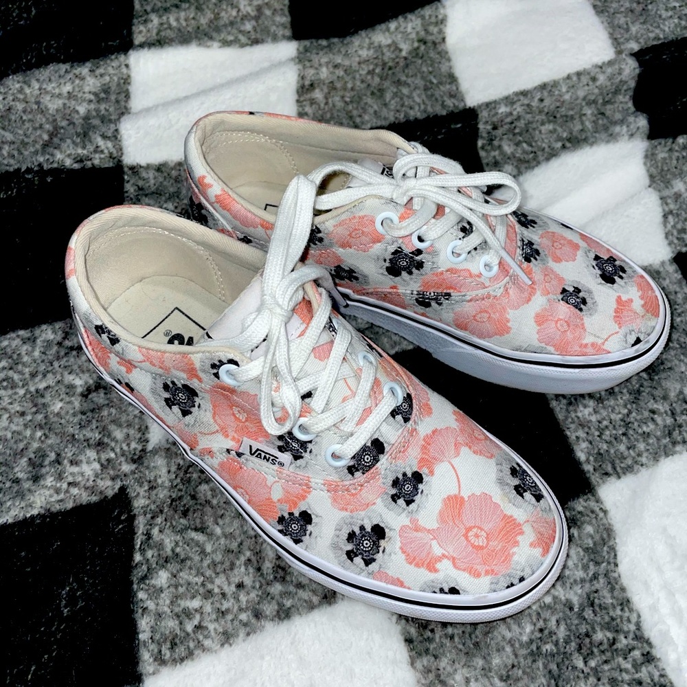 VANS FLORAL PLATFORM SNEAKERS